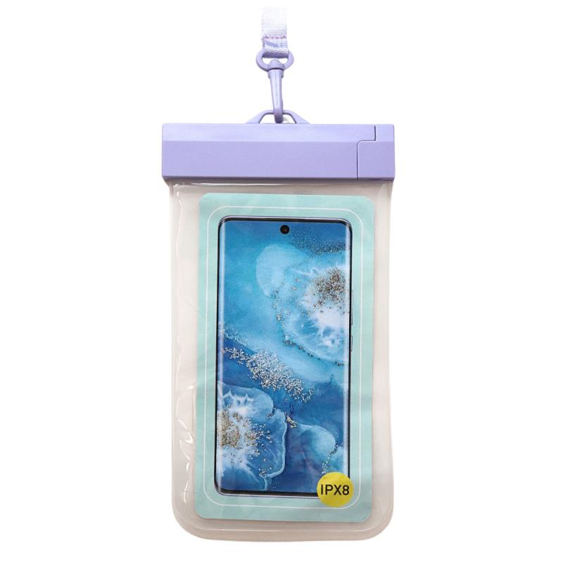 Waterproof Θήκη inos για Smartphones έως 6.9" Διάφανο-Λιλά