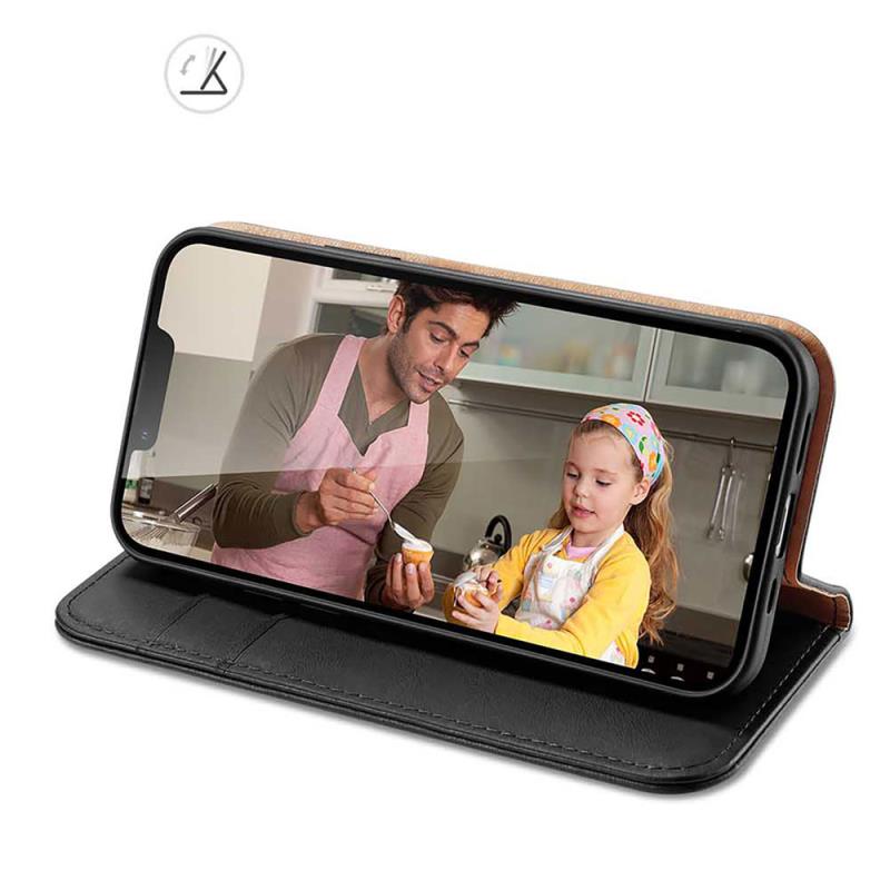 Θήκη Δερμάτινη Dux Ducis Hivo RFID Wallet Apple iPhone 15 Pro Max Μαύρο