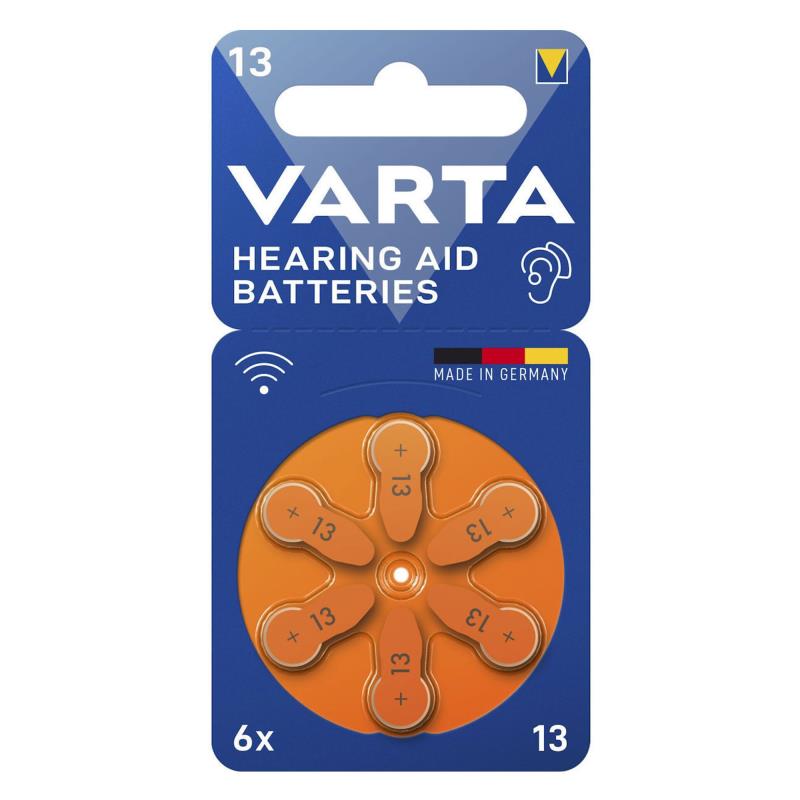 Μπαταρία Ακουστικών Βαρηκοΐας Varta 13 (6 τεμ.)