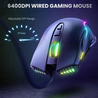 Ενσύρματο Ποντίκι Gaming Onikuma CW905 RGB Μαύρο