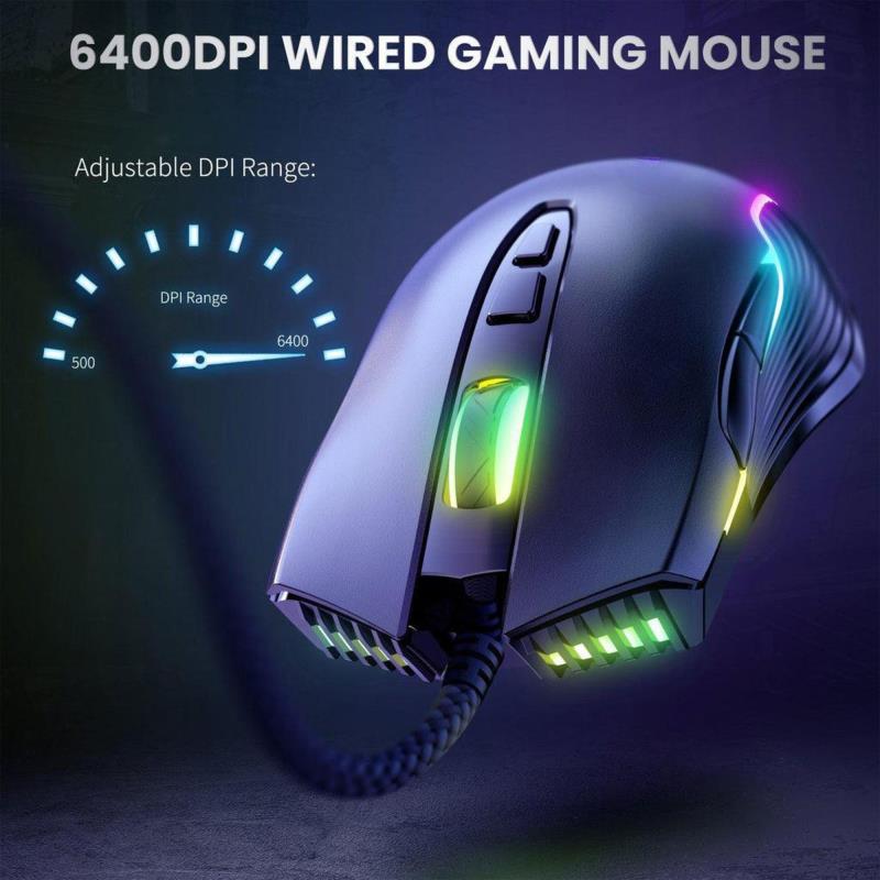 Ενσύρματο Ποντίκι Gaming Onikuma CW905 RGB Μαύρο