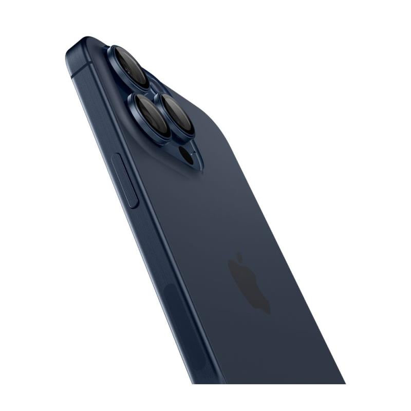 Προστατευτικό Κάλυμμα Κάμερας Spigen Optik.tR EZ-FIT για Τζαμάκι Κάμερας Apple iPhone14 Pro/ 14 Pro Max/ 15 Pro/ 15 Pro Max/ 16 Pro/ 16 Pro Max/ 17 Pro/ 17 Pro Max Μπλε Τιτάνιο (2 τεμ.)