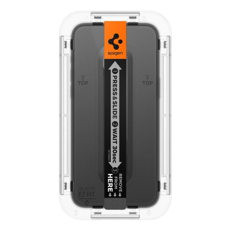 Tempered Glass Full Face Spigen Glas.tR EZ-FIT Apple iPhone 15 Pro Μαύρο