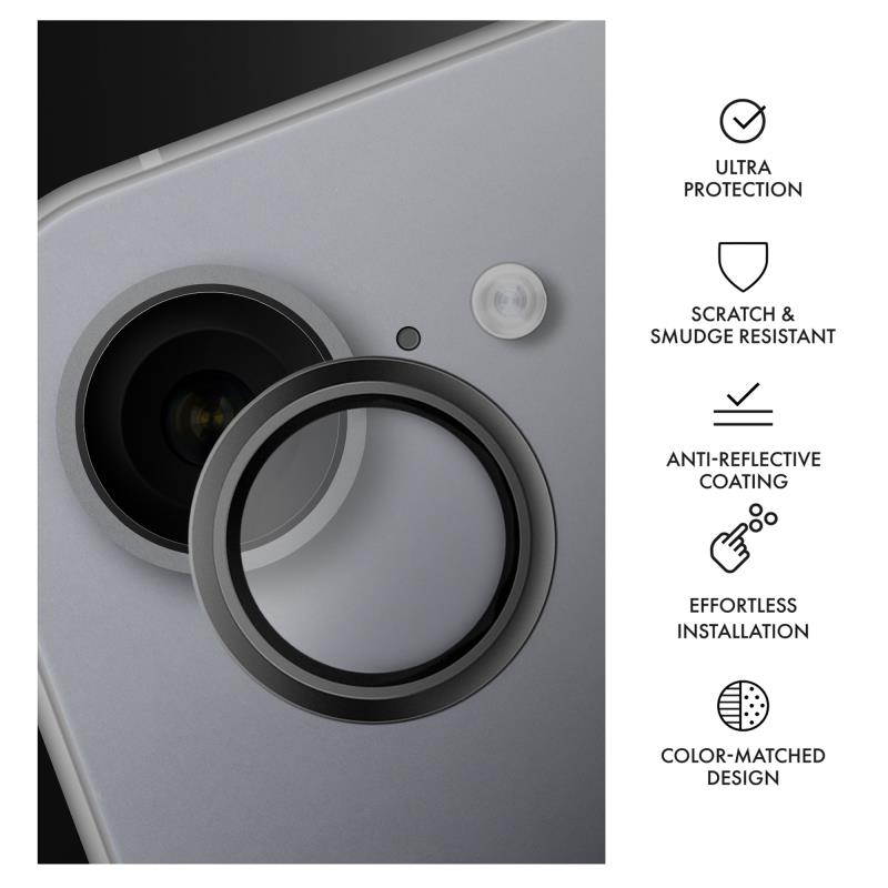 Tempered Glass Full Face Hammer Glass για Τζαμάκι Κάμερας Apple iPhone 16e Μαύρο
