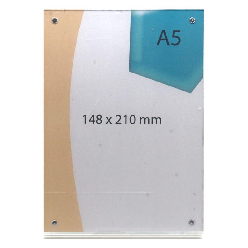 Plexiglass Σταντ Εντύπων με Κλίση Α5 1 Όψης