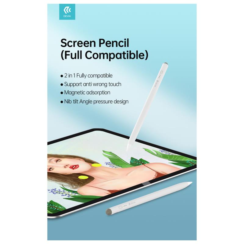 Universal Πενάκι Οθόνης Devia X-Active Stylus pen-2-S Λευκό