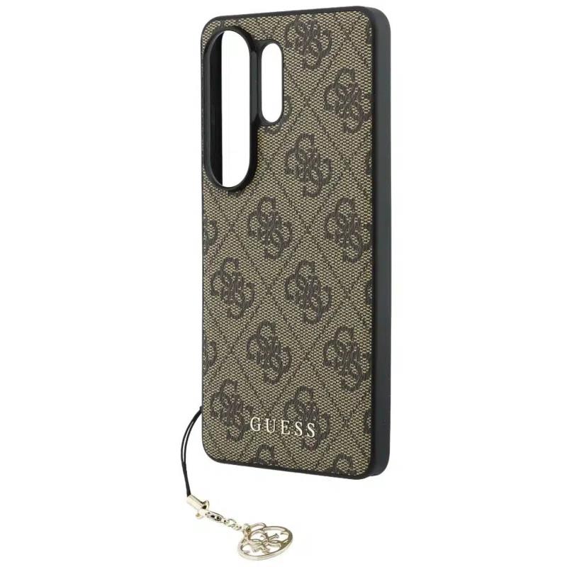 Θήκη PU Guess Samsung Galaxy S26 Ultra Hardcase Classic Logo Charm 4G Καφέ