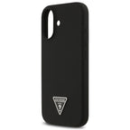 Θήκη Σιλικόνης Guess MagSafe Apple iPhone 17 Triangle Logo Μαύρο