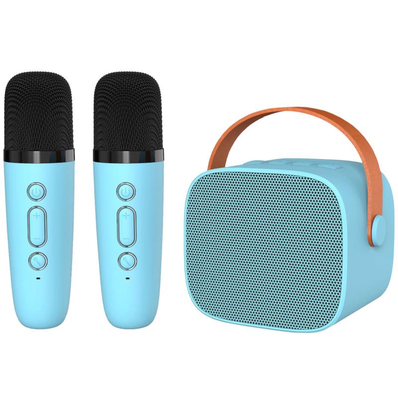 Φορητό Ηχείο Bluetooth Blavec WS-07 Karaoke Party με 2 Μικρόφωνα 5W Μπλε