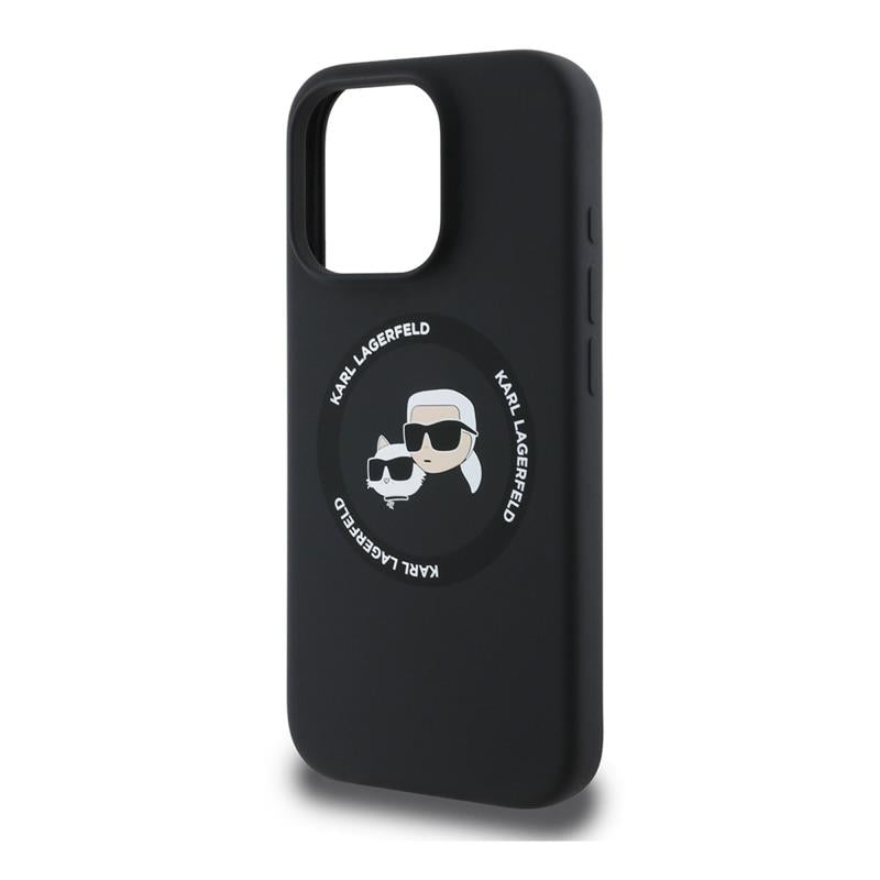 Θήκη Σιλικόνης Karl Lagerfeld Magsafe Apple iPhone 16 Pro Karl & Choupette Heads Μαύρο