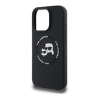Θήκη Σιλικόνης Karl Lagerfeld Magsafe Apple iPhone 16 Pro Karl & Choupette Heads Μαύρο