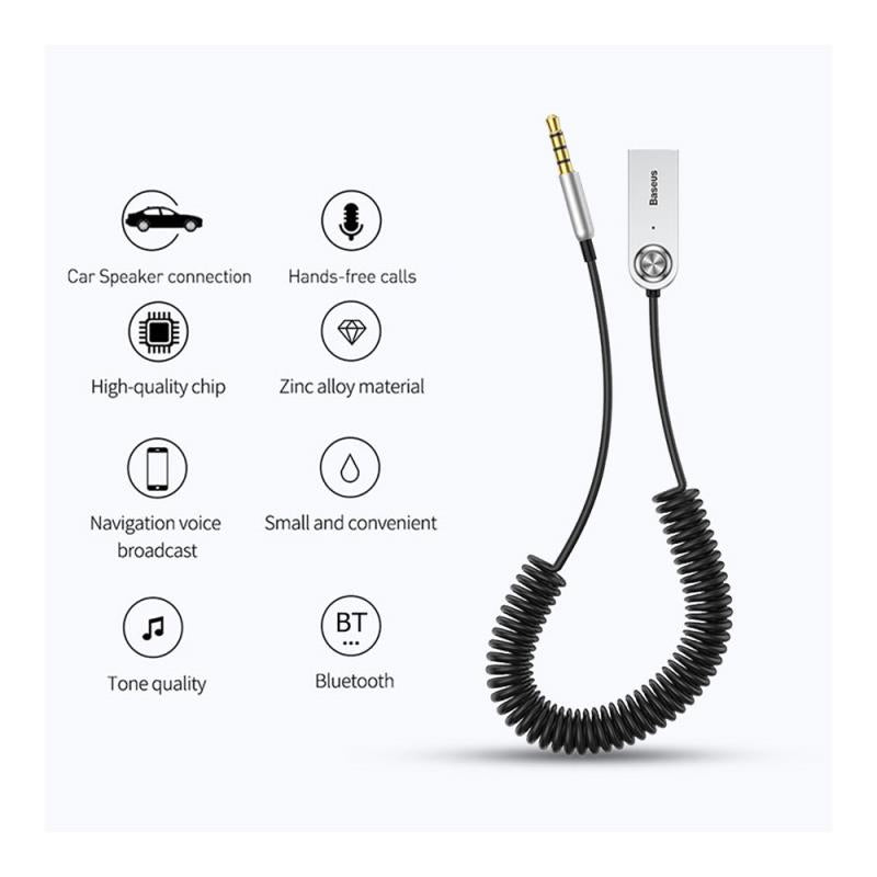 Καλώδιο Ήχου - Αντάπτορας Baseus BA01 3.5mm/Bluetooth 0.45m 1W Μαύρο