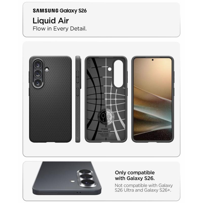 Θήκη Soft TPU Spigen Samsung Galaxy S26 5G Liquid Air Μαύρο