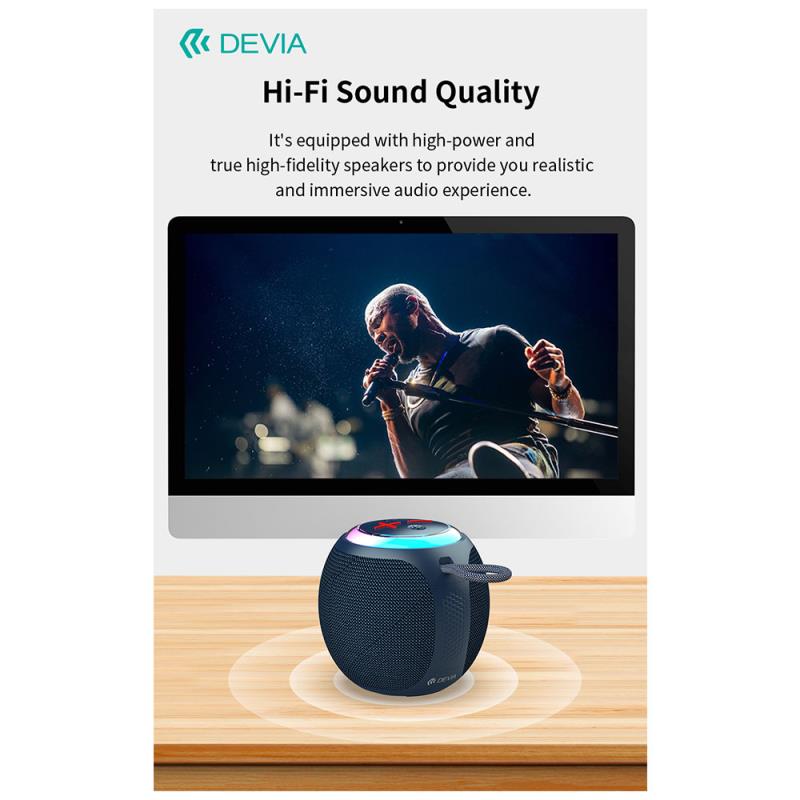 Φορητό Ηχείο Bluetooth Devia EM505 Sound Lite1 5W Μαύρο