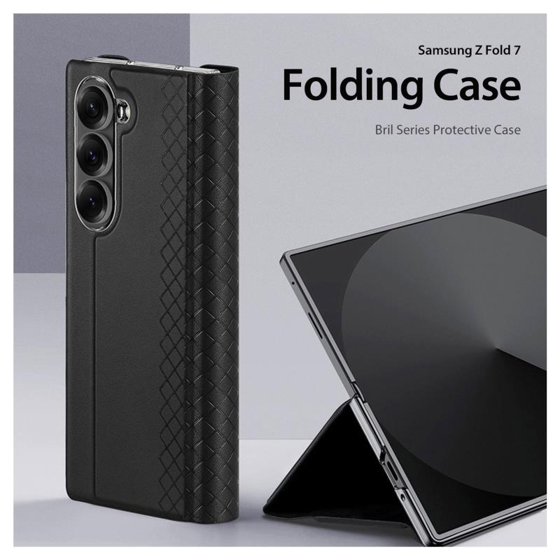 Θήκη Δερμάτινη PU Dux Ducis Samsung Galaxy Z Fold 7 5G Magnetic Bril Ροζ
