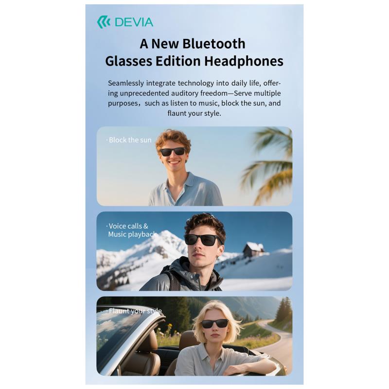 Smart Sunglasses Devia A01 ENC Lite1 Black