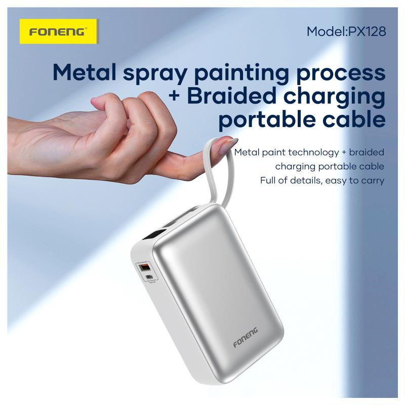 Φορτιστής Ανάγκης Foneng PX128 65W 30000mAh Σκούρο Γκρι