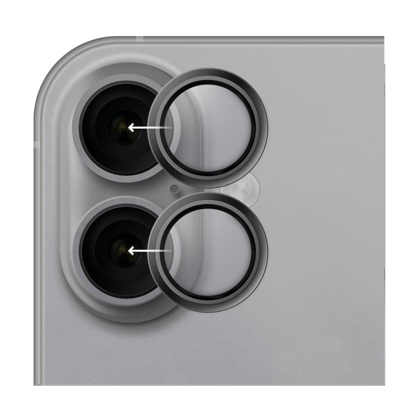 Tempered Glass Full Face Hammer Glass για Τζαμάκι Κάμερας Apple iPhone 16/ 16 Plus Μαύρο