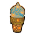 Μεταλλική Πινακίδα LED Forever Light RETRO Ice Cream Πολύχρωμο