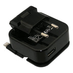 Φορτιστής Ταξιδίου Nortonline με Έξοδο USB A 2.1A & Ένσωματωμένο Καλώδιο Wrap Lightning Μαύρο