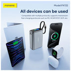 Φορτιστής Ανάγκης Foneng PX132 65W 20000mAh με Έγχρωμη Οθόνη Σκούρο Γκρι
