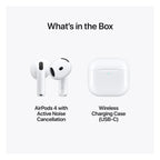 Ακουστικό Bluetooth Apple MXP93 AirPods 4 με ANC Λευκό