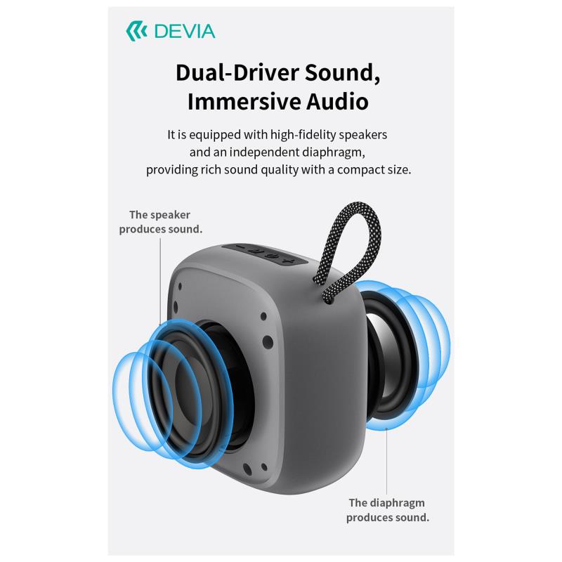 Φορητό Ηχείο Bluetooth Devia EM501 Sound Lite2 5W Μαύρο