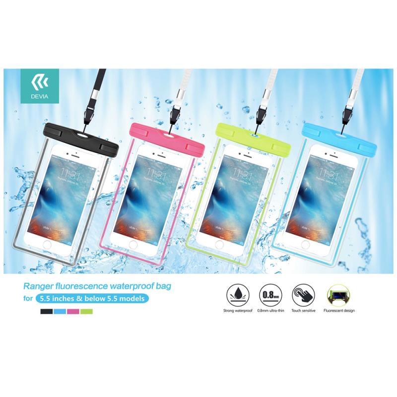 Waterproof Θήκη Devia Ranger Fluorescence για Smartphones έως 5.5" Ανοιχτό Πράσινο
