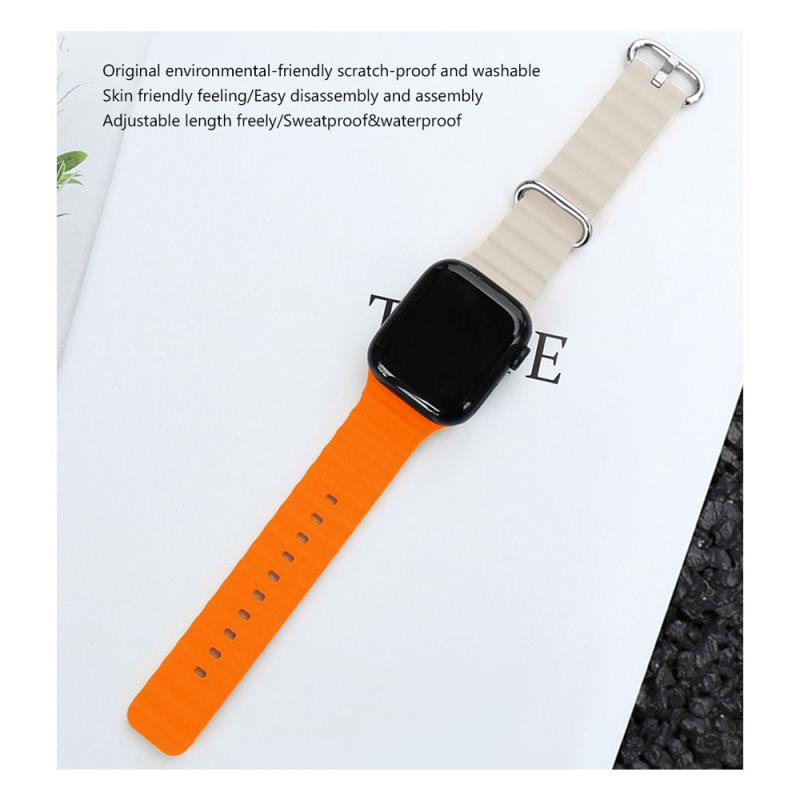 Λουράκι Devia Sport6 Silicone Apple Watch (38/ 40/ 41/ 42mm) Two-Tone Deluxe Μπλε-Γαλάζιο