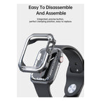 Θήκη TPU & PC Devia Sport Apple Watch 7/ 8/ 9 45mm Shock Proof Φιμέ Μαύρο