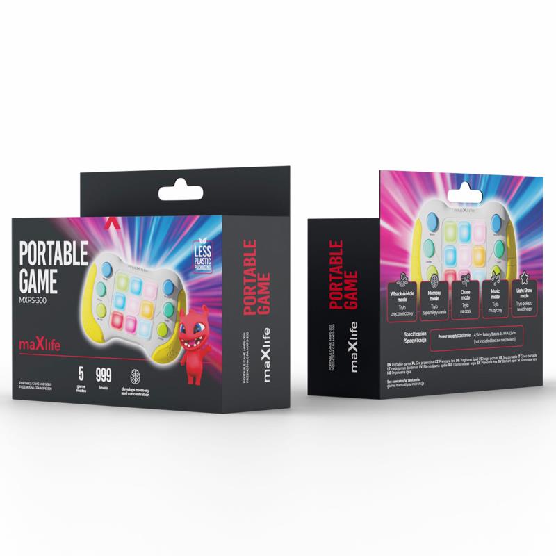 Φορητό Παιχνίδι Maxlife MXPS-300 Pop It Λευκό-Κίτρινο