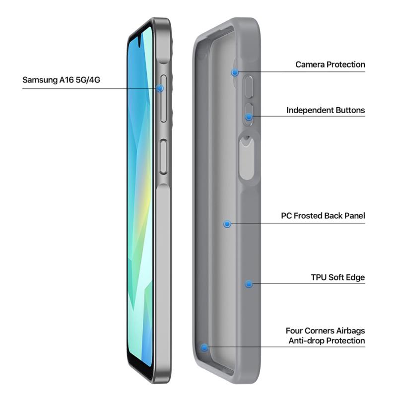 Θήκη TPU & PC Dux Ducis Samsung Galaxy A16 4G/ 5G/ A17 5G Yind Γκρι