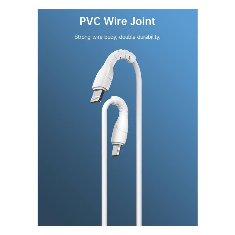 USB 2.0 Devia EC150 USB C to Lightning PD 27W 1m Kintone White Connection Cable
