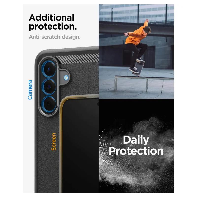 Θήκη Soft TPU Spigen Samsung Galaxy A56 5G Rugged Armor Μαύρο