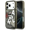 Θήκη Σιλικόνης Karl Lagerfeld Magsafe Apple iPhone 17 Pro Max Liquid Glitter Choupette Μαύρο