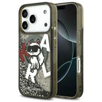 Θήκη Σιλικόνης Karl Lagerfeld Magsafe Apple iPhone 17 Pro Max Liquid Glitter Choupette Μαύρο