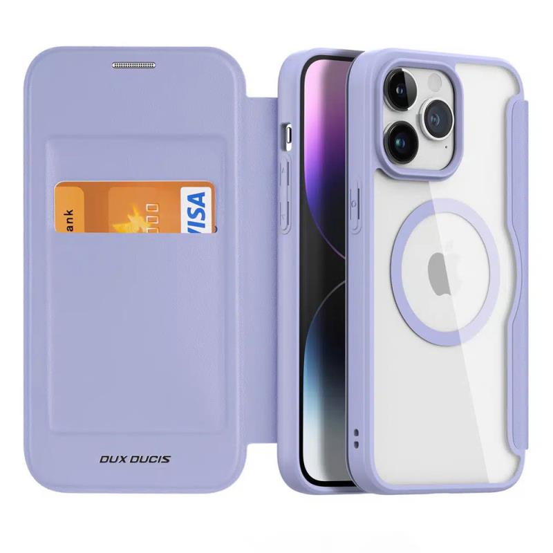 Θήκη Flip Dux Ducis Apple iPhone 15 Pro Wallet Skin X Pro Μωβ