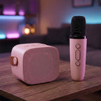 Φορητό Ηχείο Bluetooth Blavec WS-07 Karaoke Party με 2 Μικρόφωνα 5W Ροζ