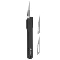 Σετ Λεπίδων Ακριβείας 2UUL BL11 BB Shark Black Knight με Λαβή Αλουμινίου & 3 Ανταλλακτικές Λεπίδες Μαύρο