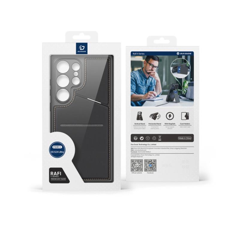 Θήκη Δερμάτινη Dux Ducis Samsung Galaxy S24 Ultra 5G 3 σε 1 Magnetic με Stand Rafi II Μαύρο