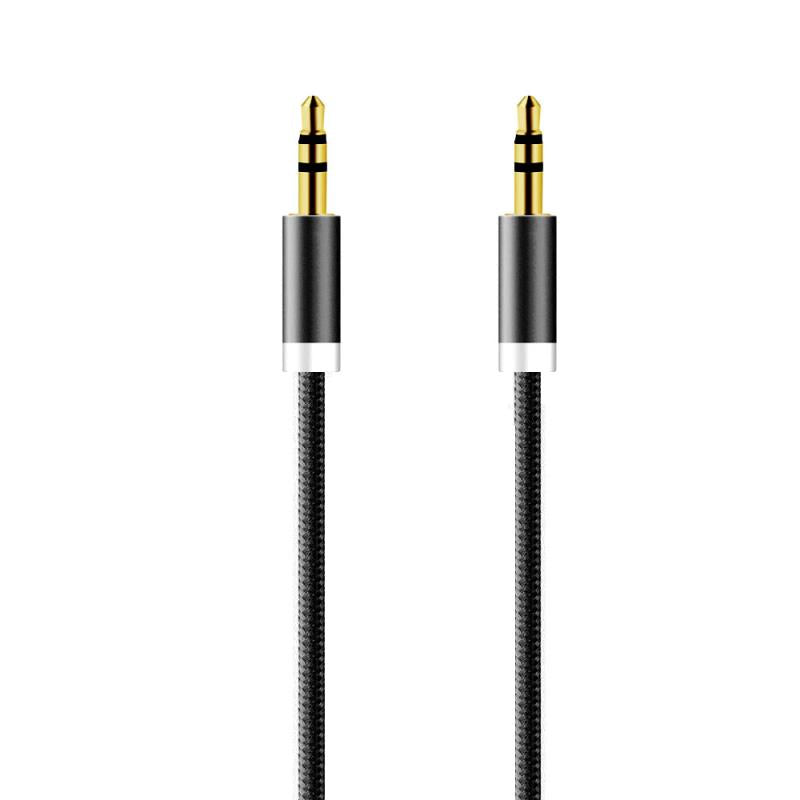 Καλώδιο Ήχου Braided inos 3.5mm/3.5mm 1m Μαύρο