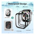 Θήκη PC με Tempered Glass Ahastyle WG56-2 Premium Apple Watch 7/ 8/ 9 45mm Διάφανο (2 τεμ.)
