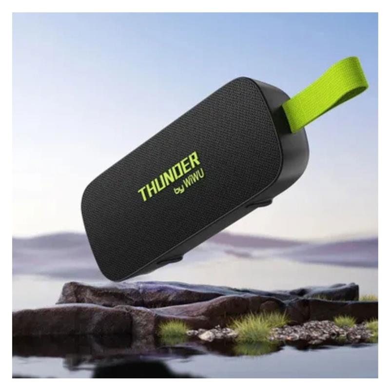 WiWU Thunder H2 TWS Bluetooth Speaker BT 5.3 USB MicroSD IPX7 1200mAh 10W Black
