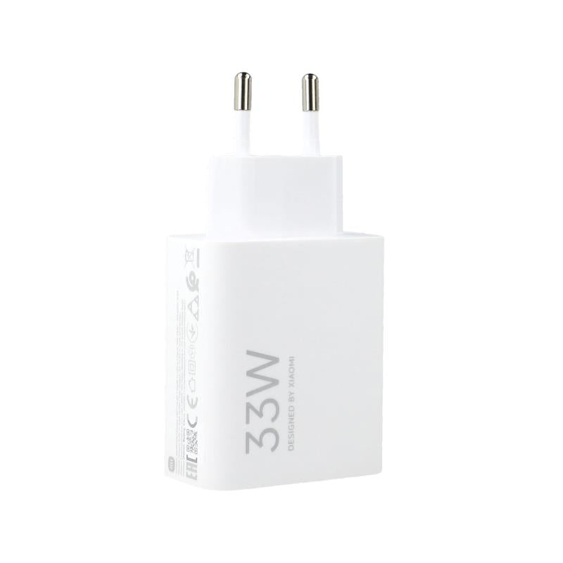 Φορτιστής Ταξιδίου Ταχείας Φόρτισης Xiaomi Combo με Έξοδο USB A 33W & Καλώδιο USB C 1m Λευκό
