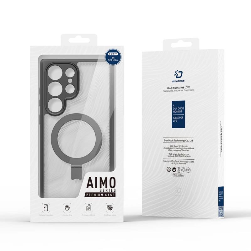 Θήκη TPU & PC Dux Ducis Samsung Galaxy S24 Ultra 5G Magnetic με Stand Aimo Μαύρο
