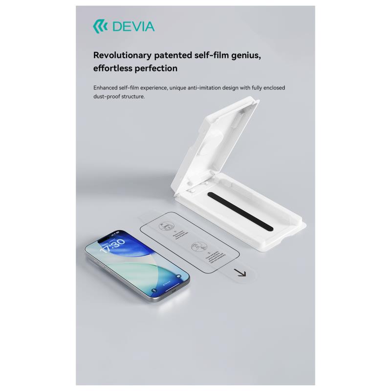 Tempered Glass Crystal Diamond Hardness Devia Apple iPhone 18 Pro Max/ 17 Pro Max με Βοηθητικό Εργαλείο Van Μαύρο (1 τεμ.)