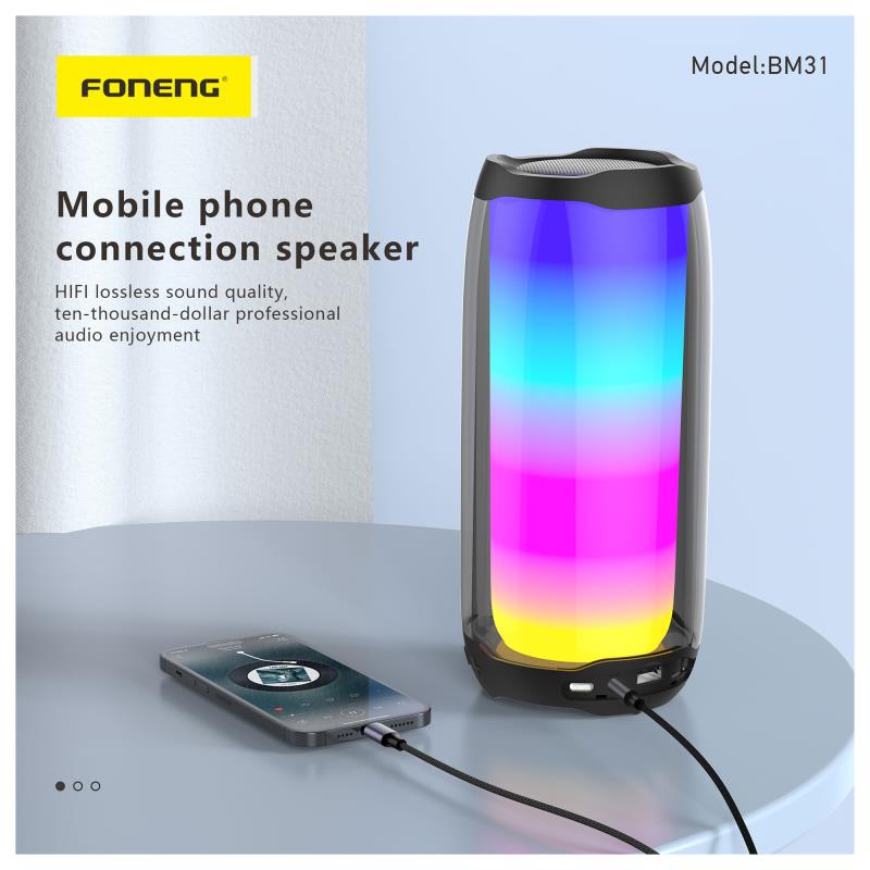 Καλώδιο Ήχου Foneng BM31 Metal USB C σε 3.5mm 1m Μαύρο