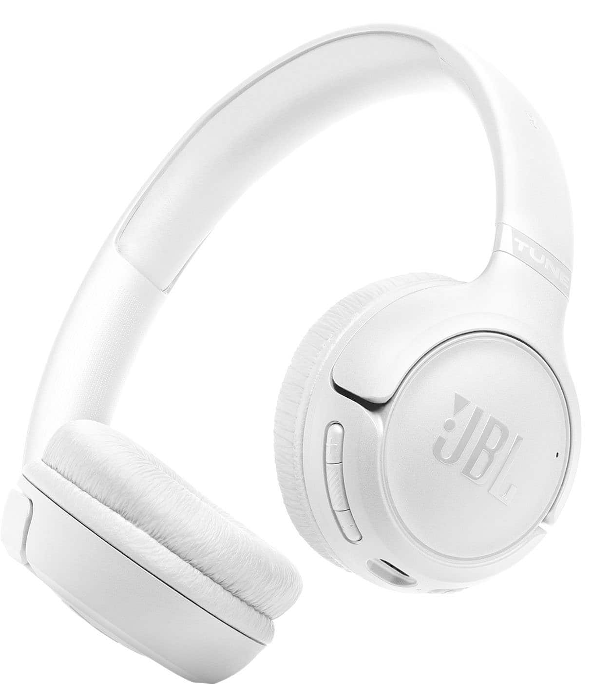 JBL Tune 530, On-Ear Bluetooth Headphones, Multipoint, APP, (White) JACK CABLE