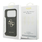 Θήκη PU Guess Apple iPhone 17 Pro Hardcase Big Logo 4G Μαύρο