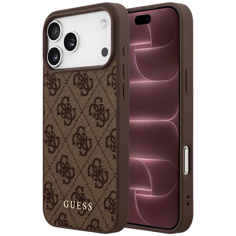 Θήκη TPU PC & Eco-Leather Guess Apple iPhone 18 Pro Max/ 17 Pro Max Hardcase Classic 4G Καφέ